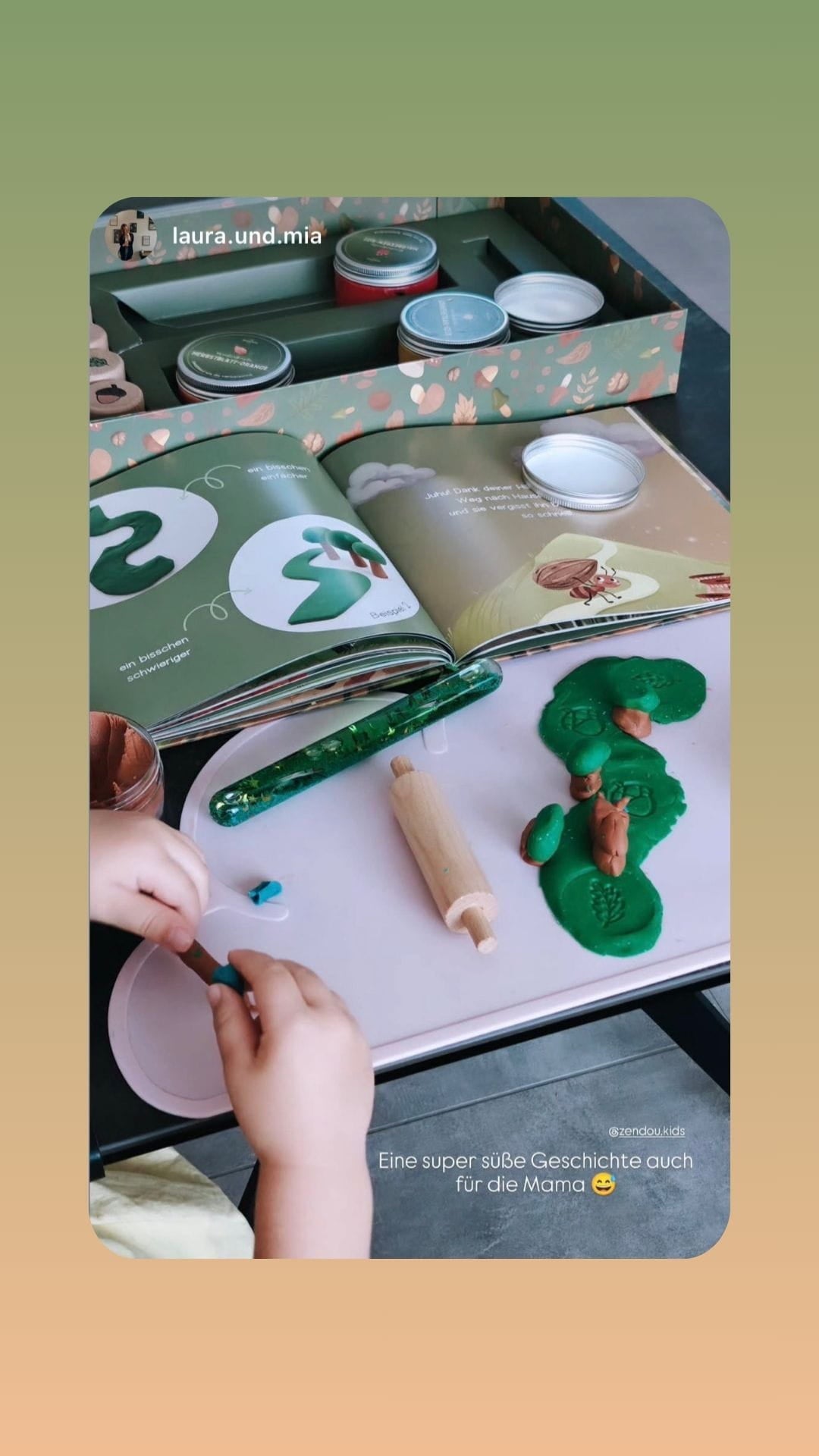 Testimonial zur Zendou Kids Waldbox – Erfahrung auf Instagram