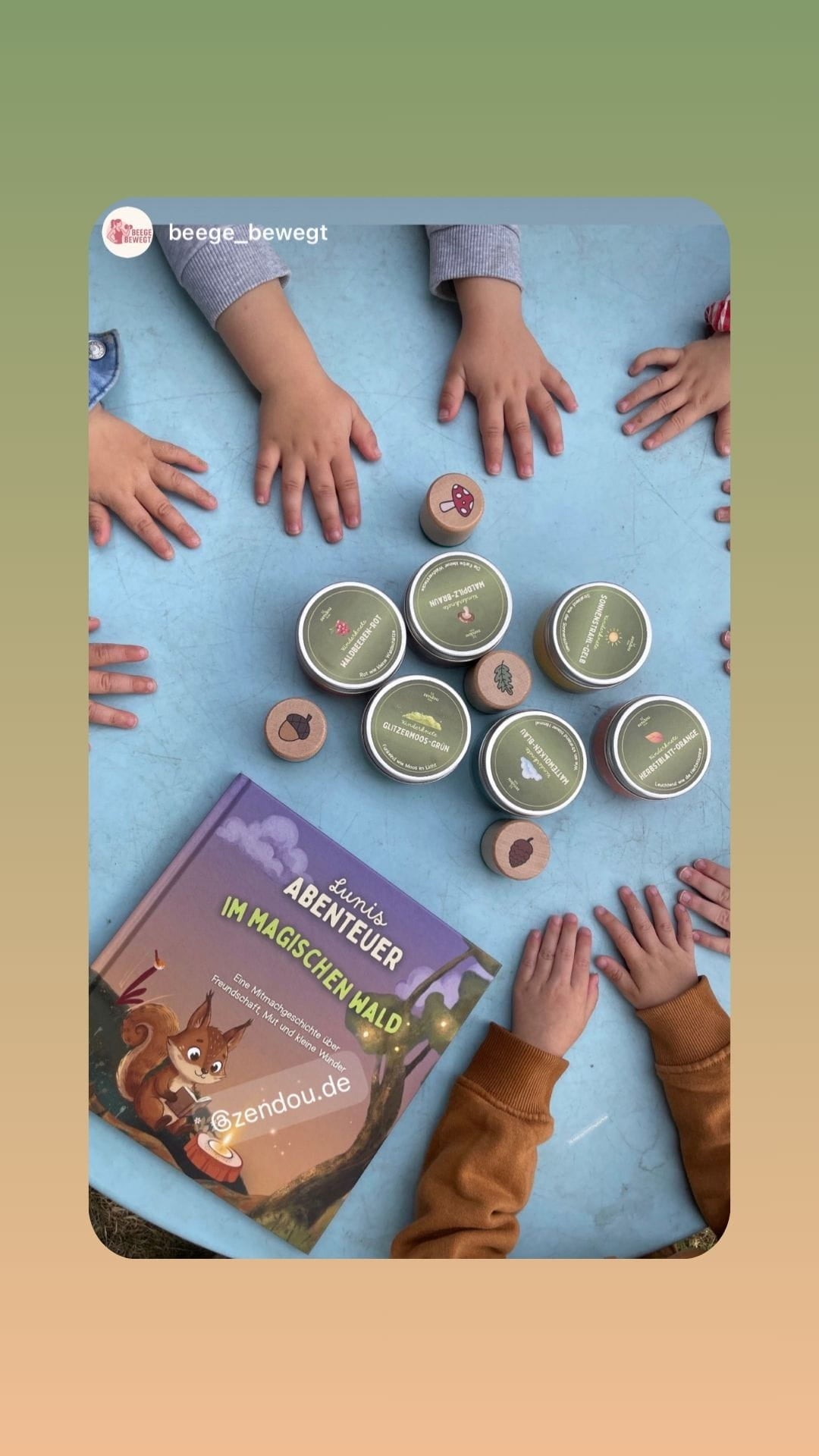Testimonial zur Zendou Kids Waldbox – Erfahrung auf Instagram
